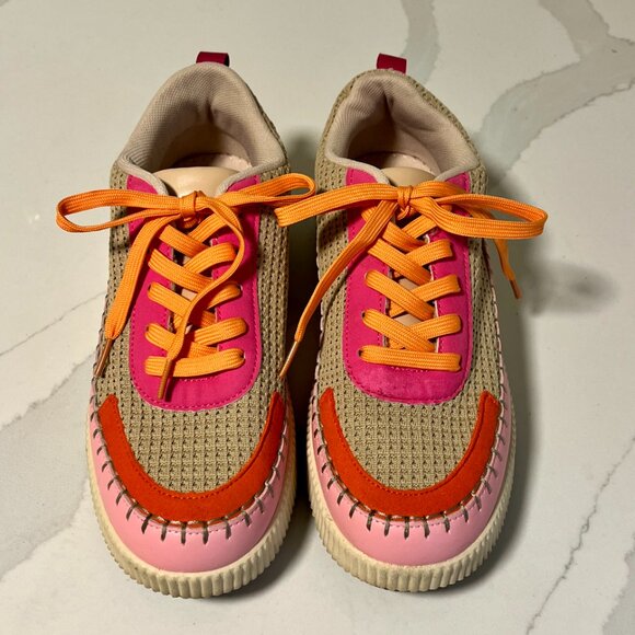 Nicole Miller Brita Pink Multi Platform Sneakers – Size 10 - Picture 2 of 10